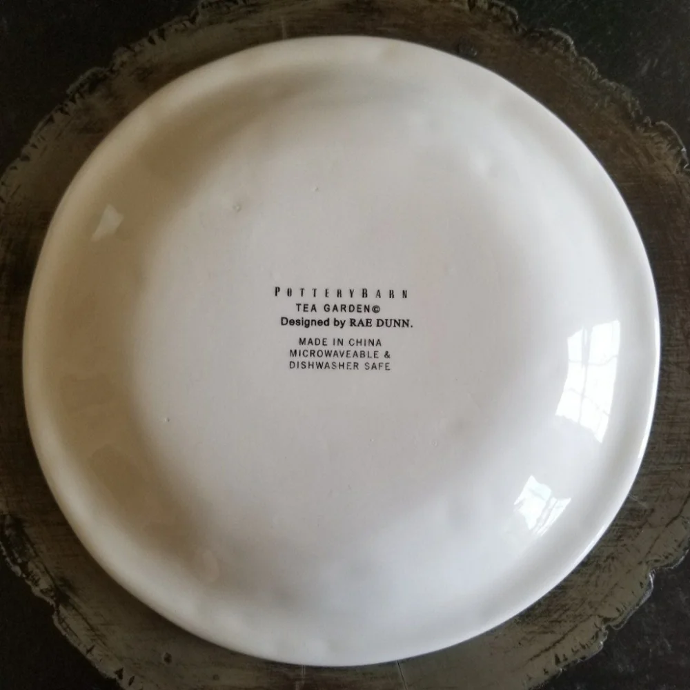 Rae Dunn Pottery Barn plate